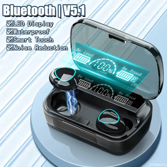 3500mAh TWS Wireless Earphones Bluetooth 5.1 Noise Reduction Earbuds Stereo Headphones LED Display Sports Headset With Mic